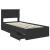 Cadru de pat cu sertar Negru 90 x 190 cm Lemn Ingineresc GartenMobel Dekor