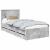 Cadru de pat Gri din beton 90 x 190 cm Lemn Ingineresc GartenMobel Dekor