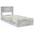 Cadru de pat Gri din beton 90 x 190 cm Lemn Ingineresc GartenMobel Dekor