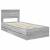 Cadru de pat cu sertar Gri Sonoma 90 x 200 cm Lemn Ingineresc GartenMobel Dekor