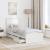Cadru de pat cu sertar Alb 75 x 190 cm Lemn Ingineresc GartenMobel Dekor