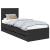 Cadru de pat cu sertar Negru 75 x 190 cm Lemn Ingineresc GartenMobel Dekor