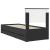 Cadru de pat cu sertar Negru 75 x 190 cm Lemn Ingineresc GartenMobel Dekor