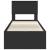 Cadru de pat cu sertar Negru 75 x 190 cm Lemn Ingineresc GartenMobel Dekor