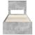 Cadru de pat Gri din beton 75 x 190 cm Lemn Ingineresc GartenMobel Dekor