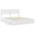 Cadru de pat cu sertar Alb 200 x 200 cm Lemn Ingineresc GartenMobel Dekor