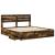 Cadru de pat Stejar fumuriu 200 x 200 cm Lemn Ingineresc GartenMobel Dekor