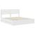 Cadru de pat cu sertar Alb 180 x 200 cm Lemn Ingineresc GartenMobel Dekor