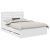 Cadru de pat cu sertar Alb 140 x 190 cm Lemn Ingineresc GartenMobel Dekor