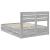Cadru de pat cu sertar Gri Sonoma 140 x 190 cm Lemn Ingineresc GartenMobel Dekor
