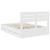 Cadru de pat cu sertar Alb 140 x 200 cm Lemn Ingineresc GartenMobel Dekor