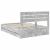 Cadru de pat Gri din beton 140 x 200 cm Lemn Ingineresc GartenMobel Dekor