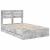 Cadru de pat Gri din beton 135 x 190 cm Lemn Ingineresc GartenMobel Dekor