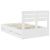 Cadru de pat cu sertar Alb 120 x 200 cm Lemn Ingineresc GartenMobel Dekor