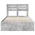 Cadru de pat Gri din beton 120 x 200 cm Lemn Ingineresc GartenMobel Dekor
