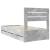 Cadru de pat Gri din beton 100 x 200 cm Lemn Ingineresc GartenMobel Dekor