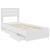 Cadru de pat cu sertar Alb 90 x 190 cm Lemn Ingineresc GartenMobel Dekor