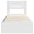 Cadru de pat cu sertar Alb 90 x 190 cm Lemn Ingineresc GartenMobel Dekor