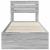Cadru de pat cu sertar Gri Sonoma 90 x 190 cm Lemn Ingineresc GartenMobel Dekor