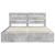 Cadru de pat Gri din beton 180 x 200 cm Lemn Ingineresc GartenMobel Dekor