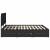 Cadru de pat cu sertar Negru 200 x 200 cm Lemn Ingineresc GartenMobel Dekor