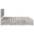 Cadru de pat Gri din beton 200 x 200 cm Lemn Ingineresc GartenMobel Dekor