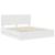Cadru de pat cu sertar Alb 180 x 200 cm Lemn Ingineresc GartenMobel Dekor