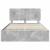 Cadru de pat Gri din beton 140 x 190 cm Lemn Ingineresc GartenMobel Dekor