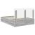Cadru de pat cu sertar Gri Sonoma 140 x 190 cm Lemn Ingineresc GartenMobel Dekor