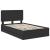Cadru de pat cu sertar Negru 135 x 190 cm Lemn Ingineresc GartenMobel Dekor