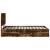 Cadru de pat Stejar fumuriu 135 x 190 cm Lemn Ingineresc GartenMobel Dekor