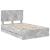Cadru de pat Gri din beton 120 x 190 cm Lemn Ingineresc GartenMobel Dekor