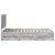 Cadru de pat Gri din beton 120 x 190 cm Lemn Ingineresc GartenMobel Dekor