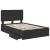 Cadru de pat cu sertar Negru 120 x 200 cm Lemn Ingineresc GartenMobel Dekor