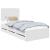 Cadru de pat cu sertar Alb 100 x 200 cm Lemn Ingineresc GartenMobel Dekor