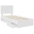 Cadru de pat cu sertar Alb 90 x 190 cm Lemn Ingineresc GartenMobel Dekor