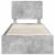 Cadru de pat Gri din beton 90 x 190 cm Lemn Ingineresc GartenMobel Dekor