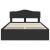 Cadru de pat cu sertar Negru 140 x 200 cm Lemn Ingineresc GartenMobel Dekor