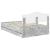 Cadru de pat Gri din beton 135 x 190 cm Lemn Ingineresc GartenMobel Dekor