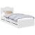 Cadru de pat cu sertar Alb 100 x 200 cm Lemn Ingineresc GartenMobel Dekor