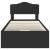 Cadru de pat cu sertar Negru 100 x 200 cm Lemn Ingineresc GartenMobel Dekor