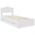 Cadru de pat cu sertar Alb 90 x 190 cm Lemn Ingineresc GartenMobel Dekor