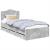 Cadru de pat Gri din beton 75 x 190 cm Lemn Ingineresc GartenMobel Dekor