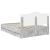 Cadru de pat Gri din beton 150 x 200 cm Lemn Ingineresc GartenMobel Dekor