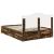 Cadru de pat Stejar fumuriu 150 x 200 cm Lemn Ingineresc GartenMobel Dekor