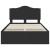 Cadru de pat cu sertar Negru 120 x 190 cm Lemn Ingineresc GartenMobel Dekor