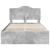 Cadru de pat Gri din beton 120 x 190 cm Lemn Ingineresc GartenMobel Dekor