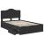 Cadru de pat cu sertar Negru 120 x 200 cm Lemn Ingineresc GartenMobel Dekor