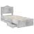 Cadru de pat Gri din beton 100 x 200 cm Lemn Ingineresc GartenMobel Dekor