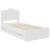 Cadru de pat cu sertar Alb 90 x 190 cm Lemn Ingineresc GartenMobel Dekor